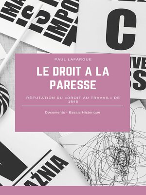 cover image of Le droit à la paresse
